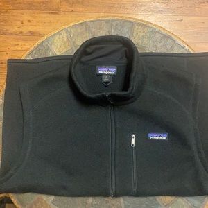 Patagonia men’s classic sweater vest Black-large-like new-hip length